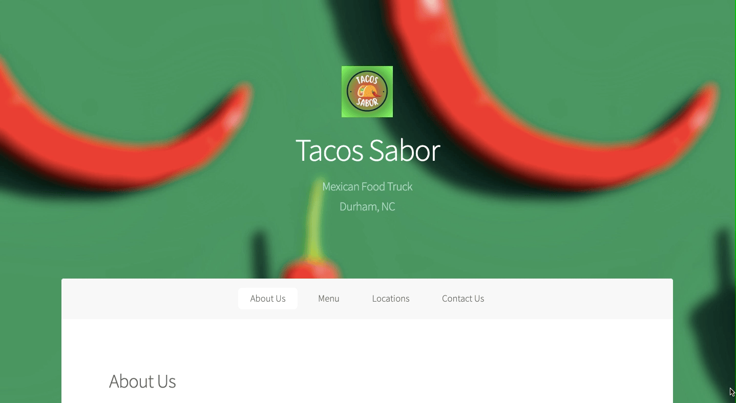 Tacos Sabor Website Gif